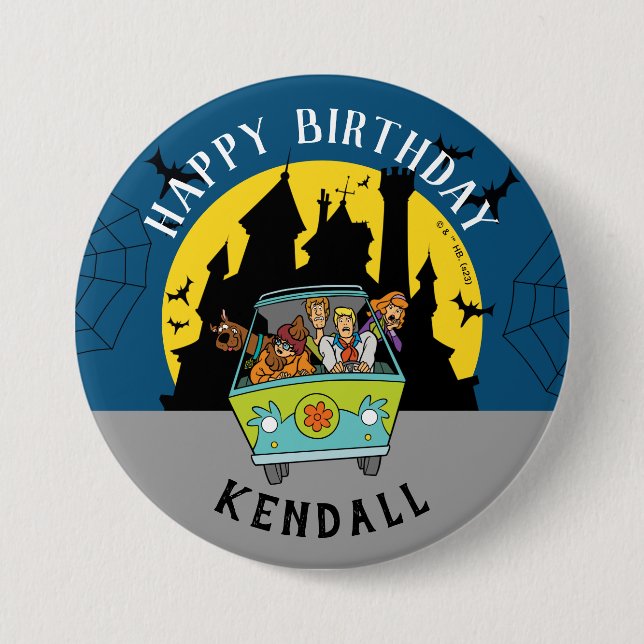 Badge Rond 7,6 Cm Scooby Doo Spooktacular Halloween Anniversaire (Devant)
