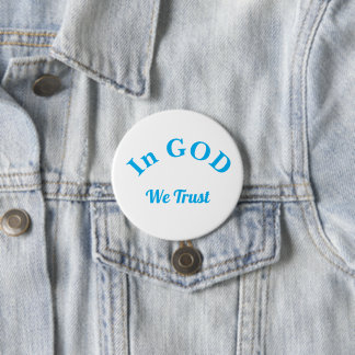 Badge Rond 7,6 Cm Se réjouissant dans le SEIGNEUR, bleu