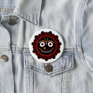 Badge Rond 7,6 Cm Seigneur Jagannath Dévotionnel - Hare Krishna