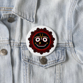 Badge Rond 7,6 Cm Seigneur Jagannath Dévotionnel - Hare Krishna