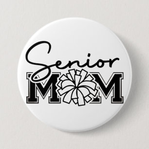 Badge Rond 7,6 Cm Senior Mom Cheer Design 🎓 📣