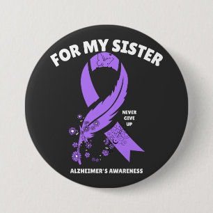 Badge Rond 7,6 Cm Sensibilisation à la maladie d'Alzheimer - Pour ma