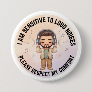 Badge Rond 7,6 Cm Sensibilisation à l'autisme Les hommes sensibles a