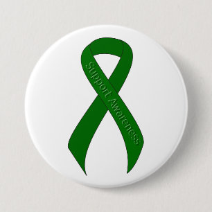 Badge Rond 7,6 Cm Sensibilisation au soutien du carbone vert