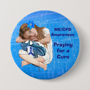 Badge Rond 7,6 Cm Sensibilisation du ME/CFS "Fille de l'espoir"
