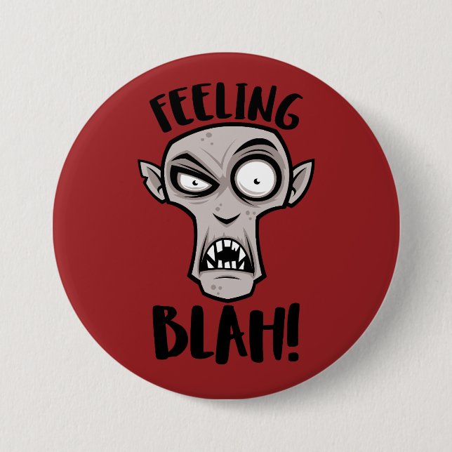 Badge Rond 7,6 Cm Sentiment Blah Nosferatu Vampire (Devant)