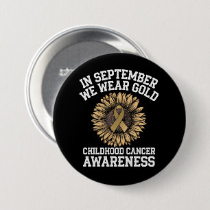 Badge Rond 7,6 Cm Septembre Nous Portons l'Or Sensibilisation au Can