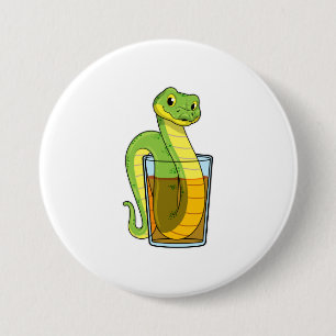 Badge Rond 7,6 Cm Serpent avec jus