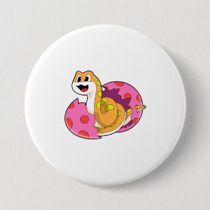 Badge Rond 7,6 Cm Serpent avec oeuf