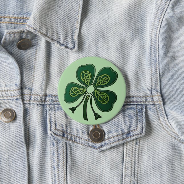 Badge Rond 7,6 Cm Shamrock vert 2025 (En situation)