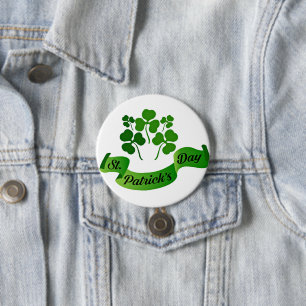 Badge Rond 7,6 Cm Shamrocks de la Saint Patrick