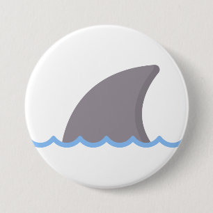 Badge Rond 7,6 Cm shark