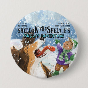Badge Rond 7,6 Cm Sheldon le Sheltie