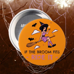 Badge Rond 7,6 Cm Si la chambre convient à la marche - Halloween en 