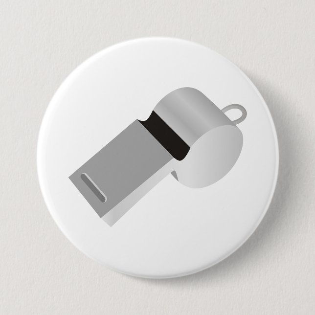 Badge Rond 7,6 Cm Sifflet d'arbitre Bouton (Devant)
