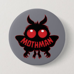 Badge Rond 7,6 Cm Silhouette mystérieuse de l'Homme-Papillon aux yeu