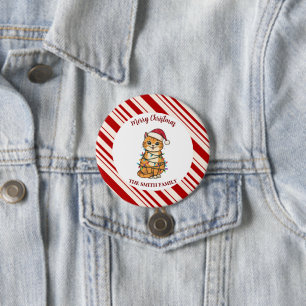 Badge Rond 7,6 Cm Simple modèle moderne de joyeux Noël chaton CatMAS