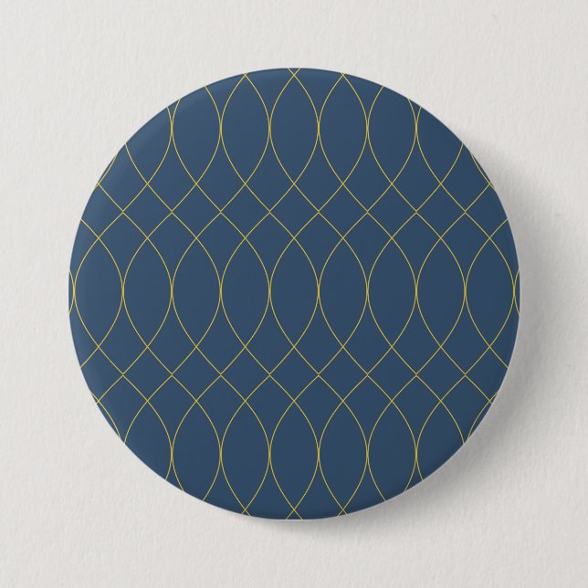 Badge Rond 7,6 Cm Simple, moderne, cool, tendance courbe, lignes ond (Devant)