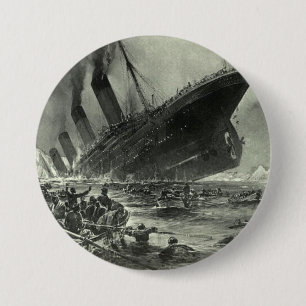 Badge Rond 7,6 Cm Sinking RMS Titanic