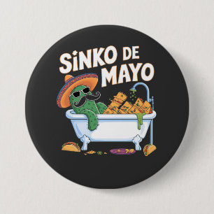 Badge Rond 7,6 Cm Sinko de Mayo Cinco De Mayo Cactus Drôle