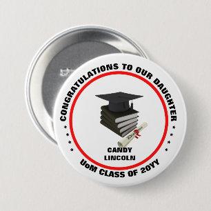 Badge Rond 7,6 Cm Skaymarts   Proud Of Our Daughter's Graduation