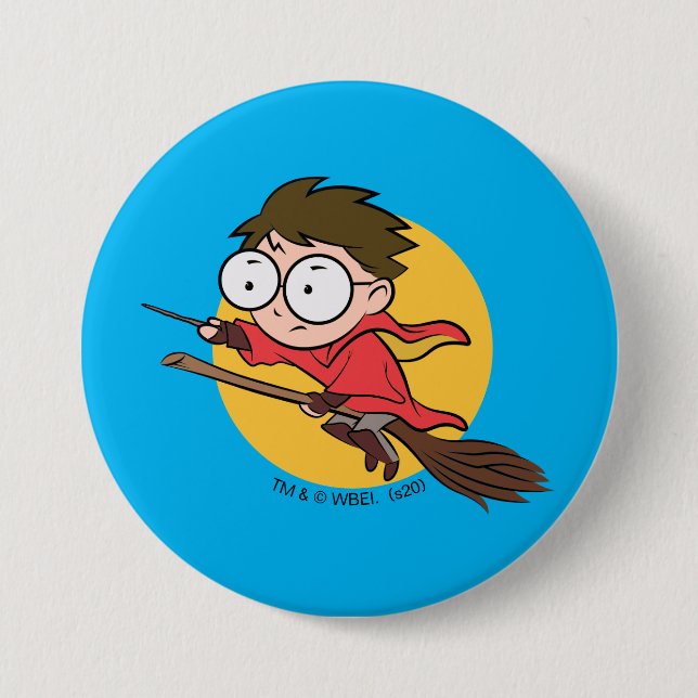 Badge Rond 7,6 Cm Sketchbook HARRY POTTER™ Jouer à QUIDDITCH™ (Devant)