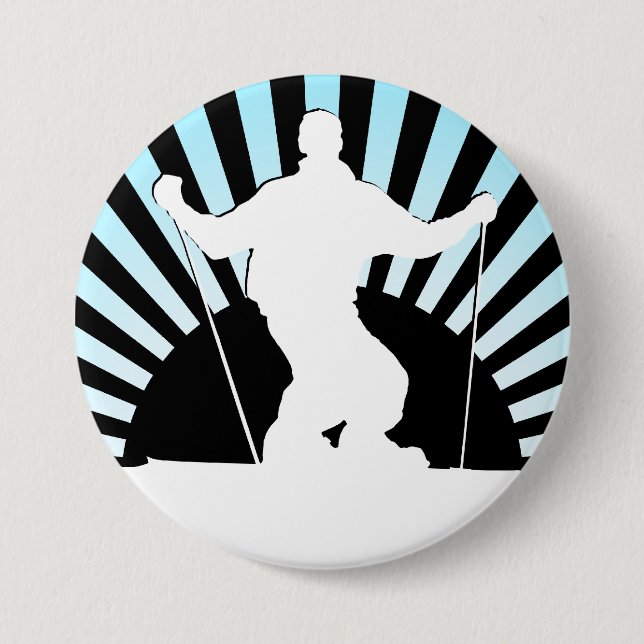 Badge Rond 7,6 Cm ski alpin (Devant)