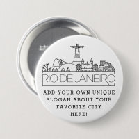 Skyline de Rio de Janeiro | Bouton Slogan personna