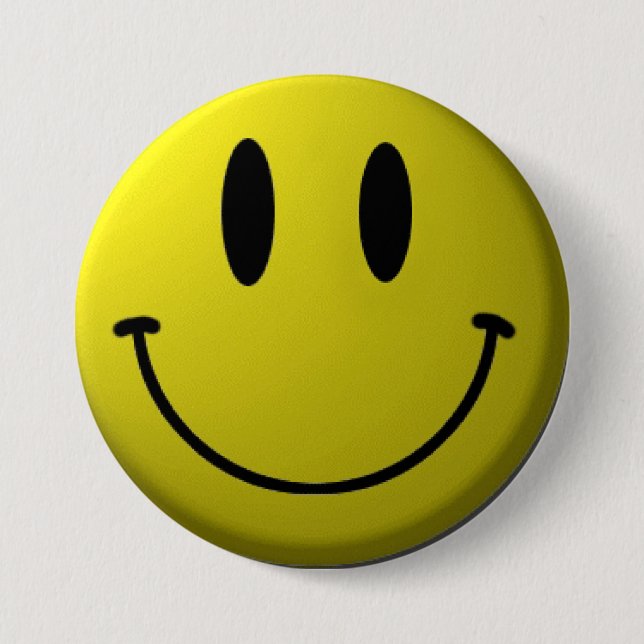 Badge Rond 7,6 Cm Smiley-Face (Devant)