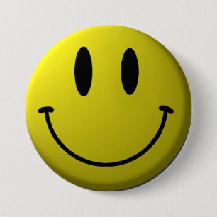Badge Rond 7,6 Cm Smiley-Face