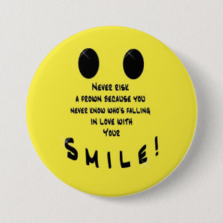 Badge Rond 7,6 Cm Smiley-Pin