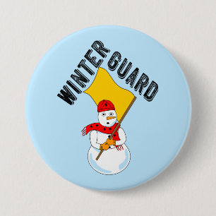 Badge Rond 7,6 Cm Snowman Winter Guard