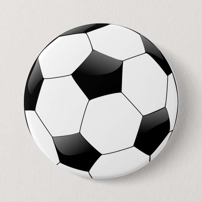 Badge Rond 7,6 Cm Soccerball (Devant)