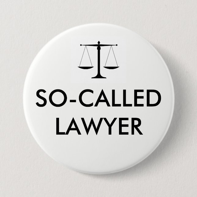 Badge Rond 7,6 Cm Soi-disant bouton d'avocat (Devant)
