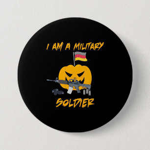 Badge Rond 7,6 Cm Soldat militaire d'Halloween