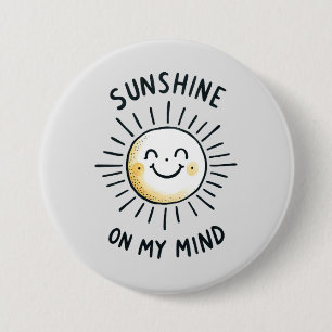 Badge Rond 7,6 Cm Soleil Sur Mon Esprit