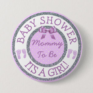 Badge Rond 7,6 Cm Son une fille, maman à être bouton de baby showe