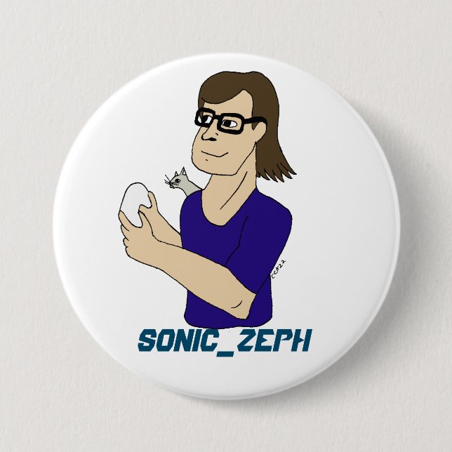 Badge Rond 7,6 Cm Sonic_Zeph (Devant)