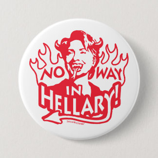 Badge Rond 7,6 Cm Sorcière de diable de satin d'enfer d'Anti-Hillary