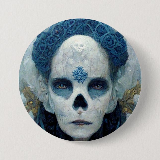 Badge Rond 7,6 Cm Sorcière de glace 2 Imaginaires Sci-Fi (Devant)