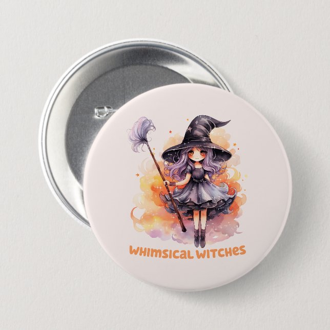 Badge Rond 7,6 Cm Sorcières lunaires (Devant & derrière)