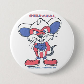 BADGE ROND 7,6 CM SOURIS DE BOUCLIER