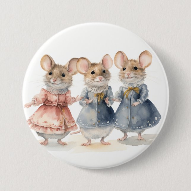 Badge Rond 7,6 Cm Souris du ballet Casse-Noisette  (Devant)