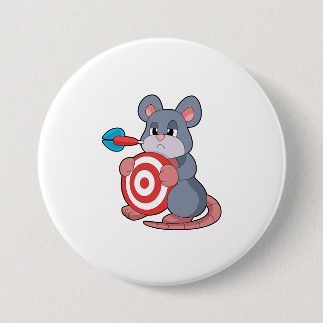 Badge Rond 7,6 Cm Souris Fléchettes Fléchette Cible de fléchettes (Devant)