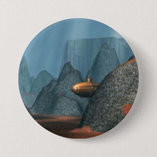 Badge Rond 7,6 Cm sous-marin (Devant)