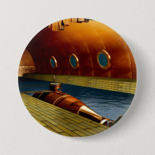 Badge Rond 7,6 Cm sous-marin