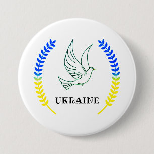 Badge Rond 7,6 Cm Soutien de l'Ukraine