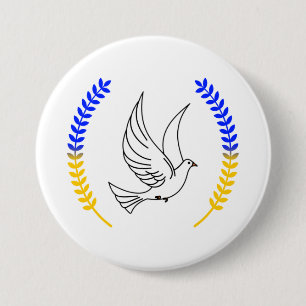 Badge Rond 7,6 Cm Soutien de l'Ukraine