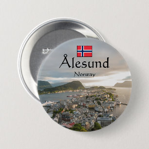 Badge Rond 7,6 Cm Souvenir d'Alesund