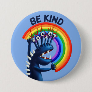 Badge Rond 7,6 Cm Soyez gentil Rainbow Cute Kindness